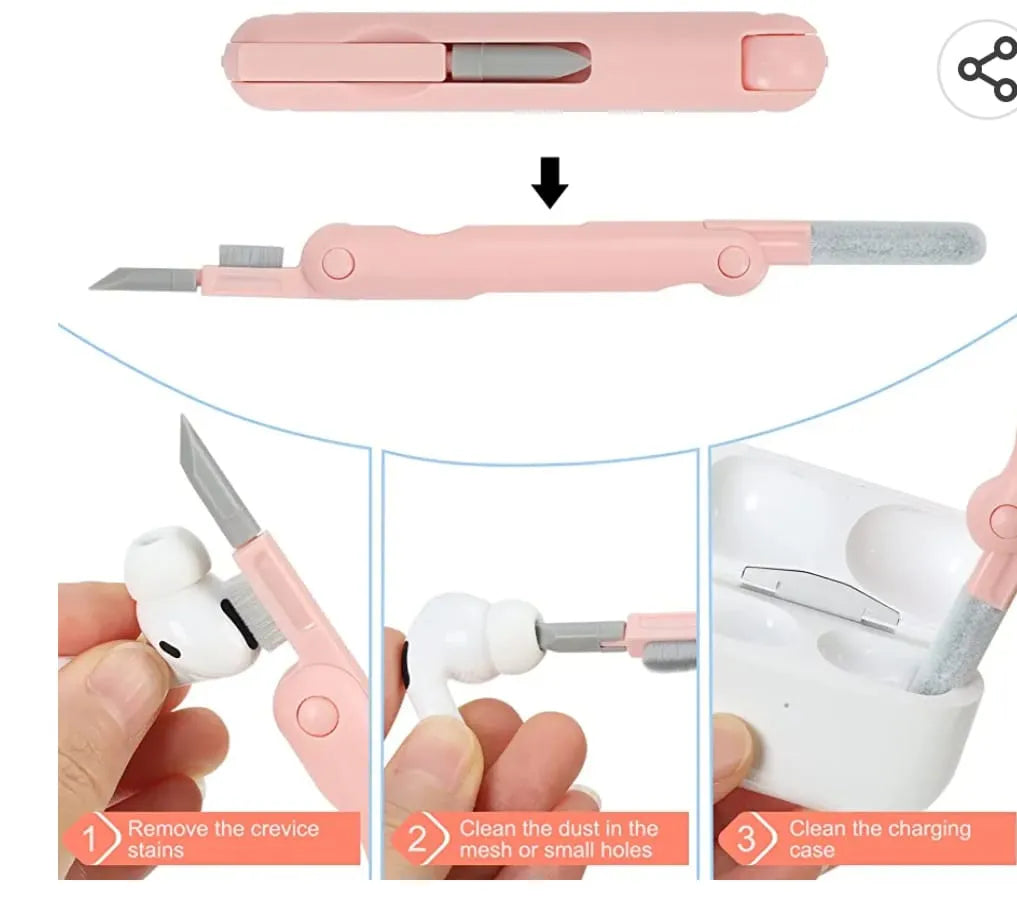 7-in-1 keyboard and earbuds cleaner