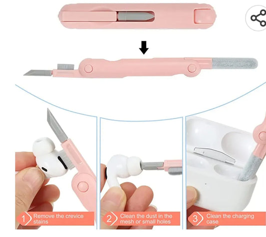 7-in-1 keyboard and earbuds cleaner